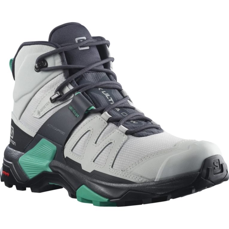 Light Grey / Black Salomon X Ultra 4 Mid GTX Women's Hiking Boots | IE FN6175